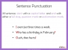 Sentence Punctuation Practice - Years 3 and 4 Teaching Resources (slide 3/15)